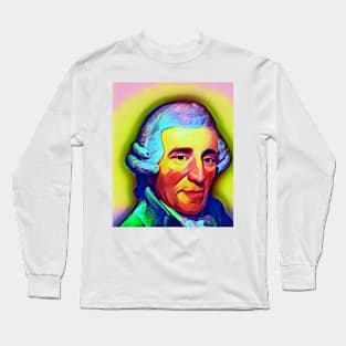 Joseph Haydn Colourful Portrait | Joseph Haydn Artwork 7 Long Sleeve T-Shirt